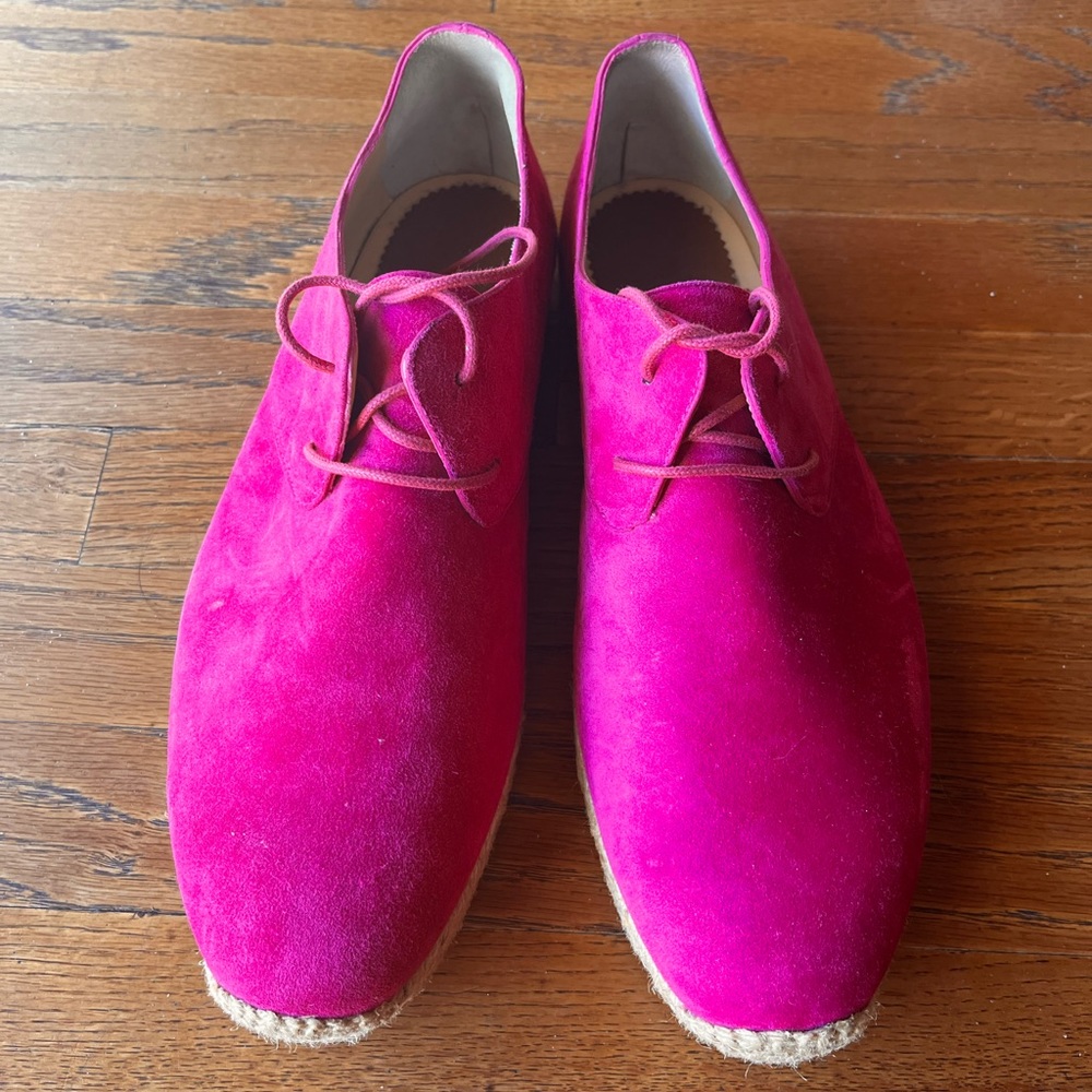 Christian Louboudin Pink Suede Dress Shoes